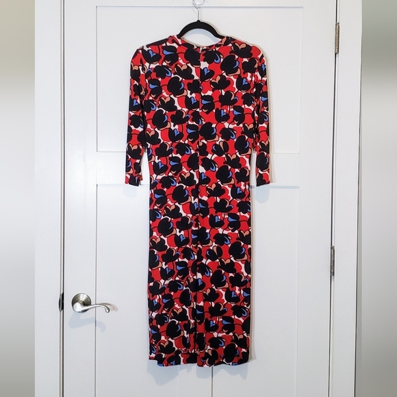 Boss Hugo Boss Dress Size Large Eleika Midi Viscose Elastane Made In Portugal - Picture 6 of 16